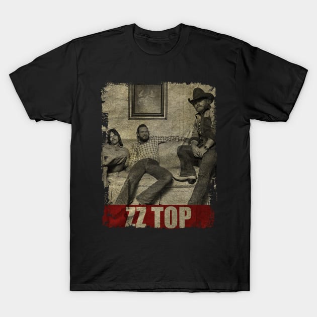 TEXTURE ART-ZZ Top - RETRO STYLE T-Shirt by ZiziVintage